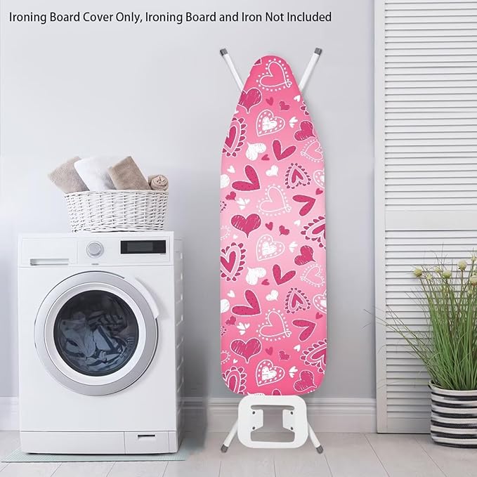 Pink Heart Ironing Board Cover Valentines Day Iron Board Cover Romantic