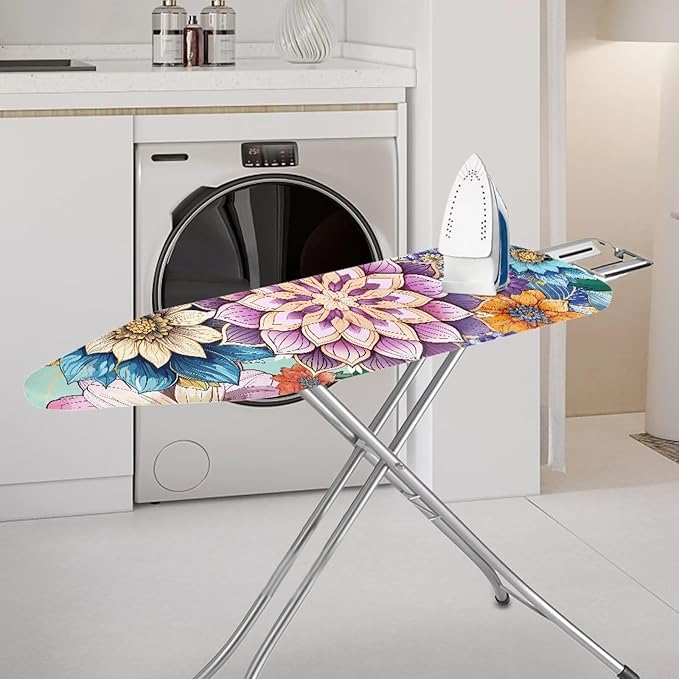 Bohemian Flowers Tabletop Ironing Board Cover and Pad Standard Ironing Board