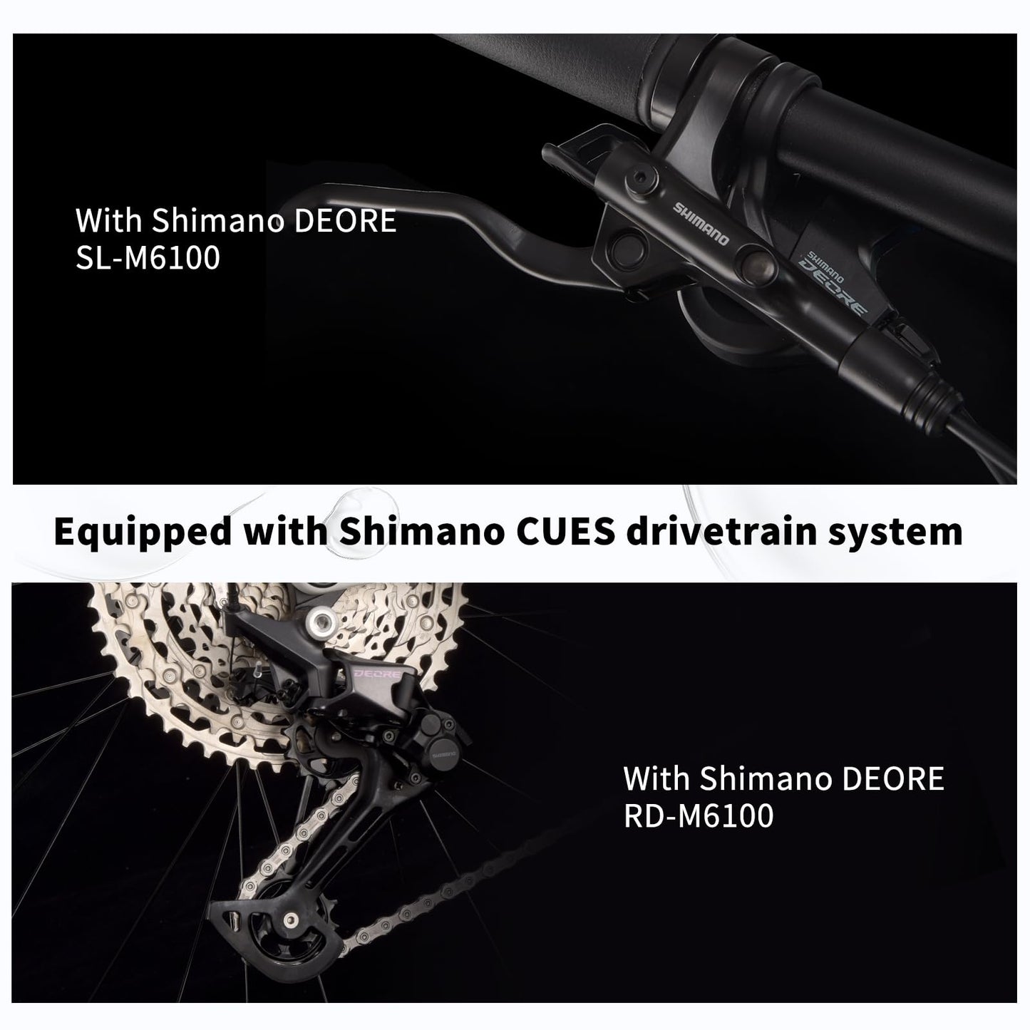 SAVADECK Carbon Fiber Mountain Bike with Shimano Deore M6100 12-Speed, MTB Bicycle with Hydraulic Disc Brakes(Purple, 27.5 * 17)