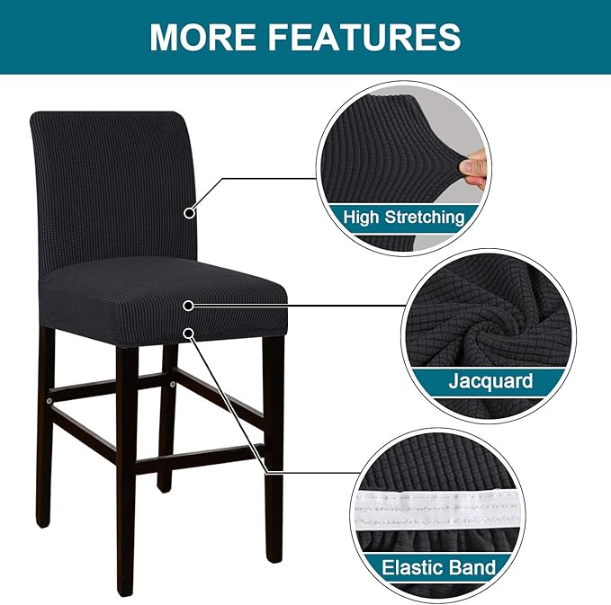 Turquoize Stretch Bar Stool Cover Counter Stool Pub Chair Slipcover