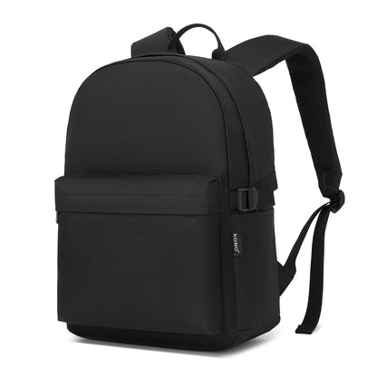 Kono School Backpack Casual Daypack School Bags for Girls Boys Bookbag Lightweight Travel Rucksack Work Bag for Men Women (Black)