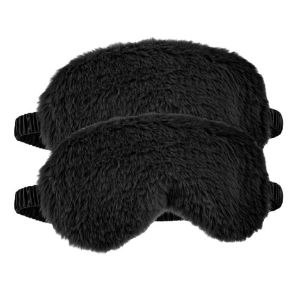 2 Pack Plush Sleeping Eye Mask Soft Plush Eye Mask Fuffy Eye Cover Comfortable Sleep Mask Blindfold Rainbow Faux Fur Eye Shade for Women, Men and Kids Travel Nap Sleeping 565488_2_3pL1H9vJ3