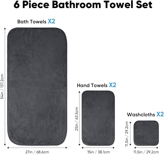 Orighty 6-Piece Towel Set