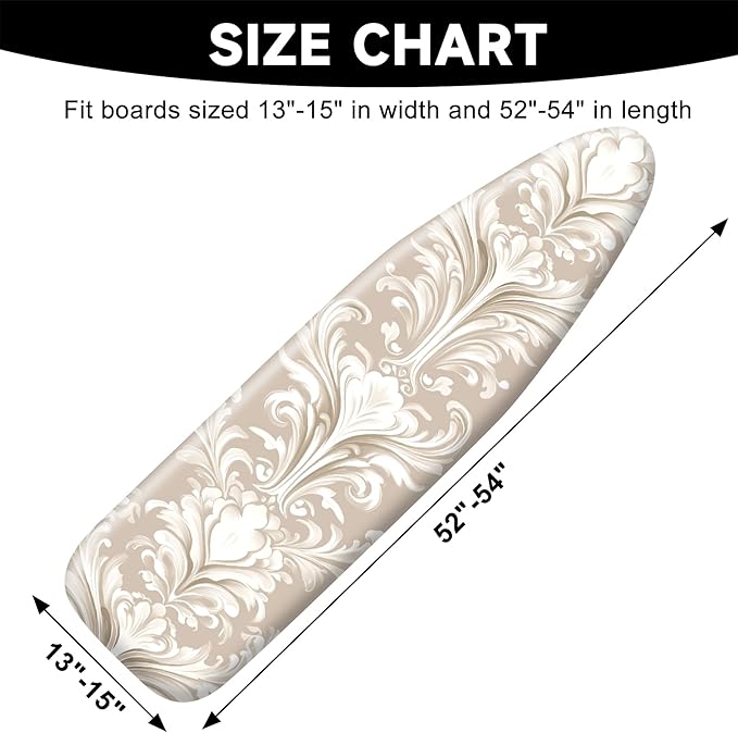 Ironing Board Cover 15"x54" Standard Size Replacement Thick Iron Board Covers