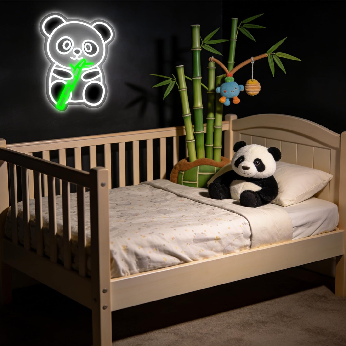 Panda Neon Sign, Cute Dimmable Led Neon Night Lights Up Animal Decor for Bedroom Living Room Man Cave Home Bar Wall Decoration, Birthday Party Christmas Kids Girls Boys Adults Gifts (Panda)