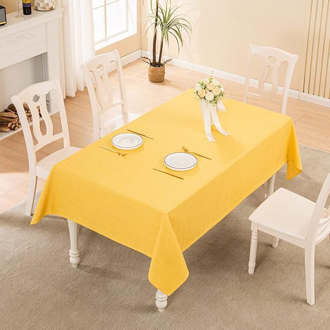 BALCONY & FALCON Rectangle Tablecloth Washable Wrinkle Resistant and Water