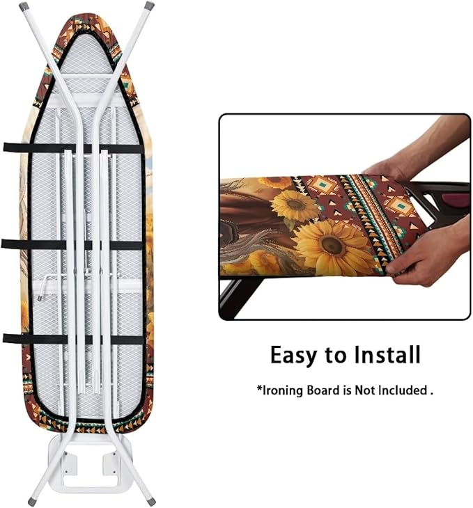 GLENLCWE Native American Horse Sunflower Ironing Board Cover
