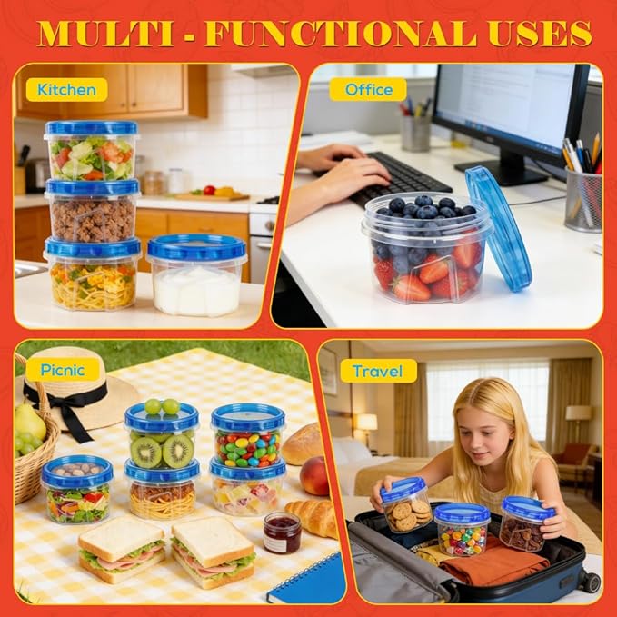 12 Pack 17oz Reusable Freezer Storage Containers