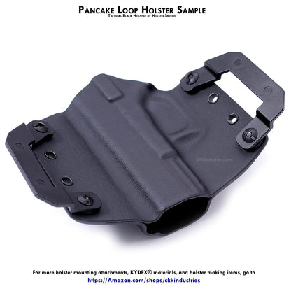 Holster Belt Loops - Pancake Design - Unbranded - (Fits 1.50 inch Belts) - (1 Pair) - for Holster Making & Hobby