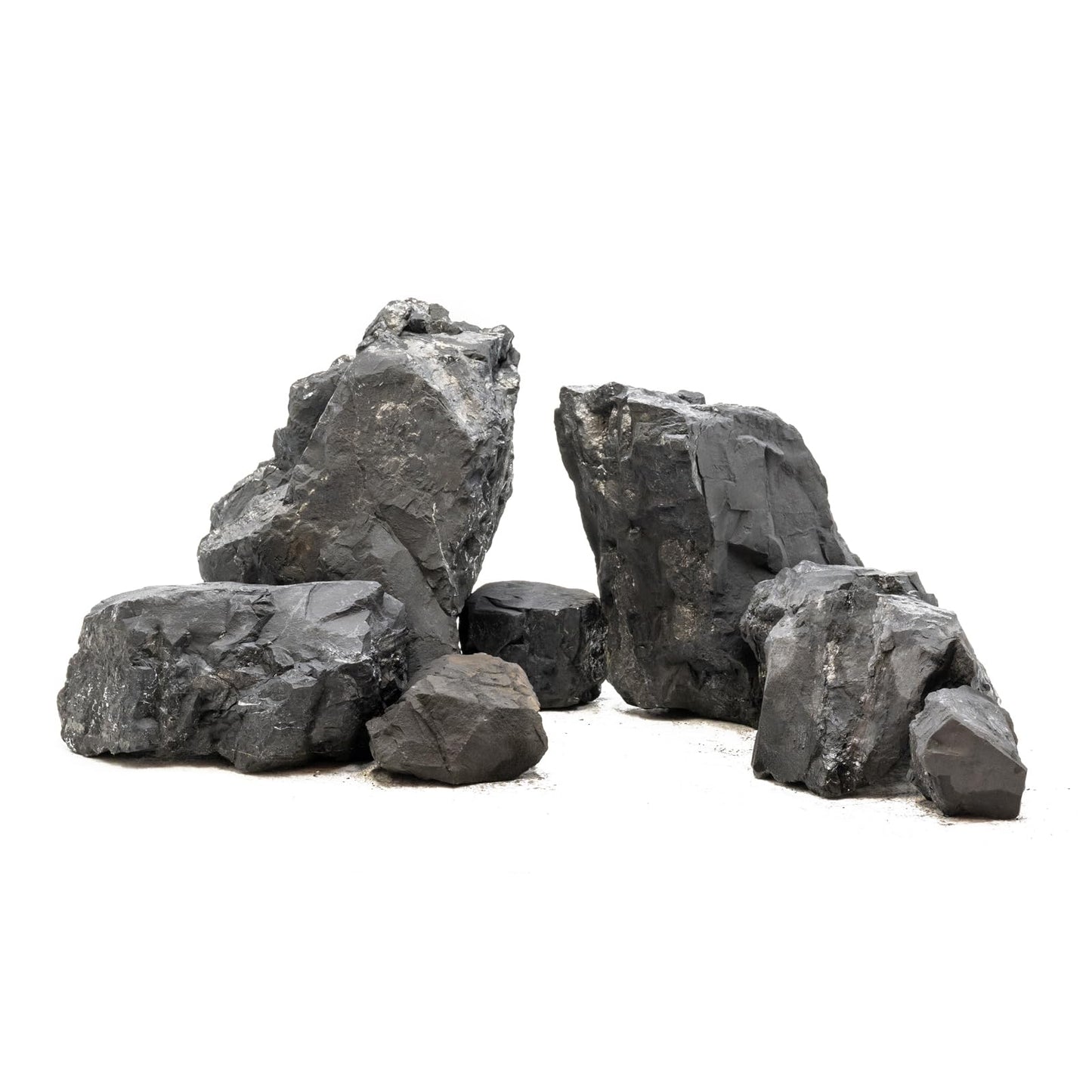 Unocho Aquarium Stone Fish Tank Rocks 5lb Natural Rocks for Aquariums Aquascaping Landscaping Model Tank Decoration Vivariums Paludarium Miniature and Fairy Garden(3"-6"-4pcs)