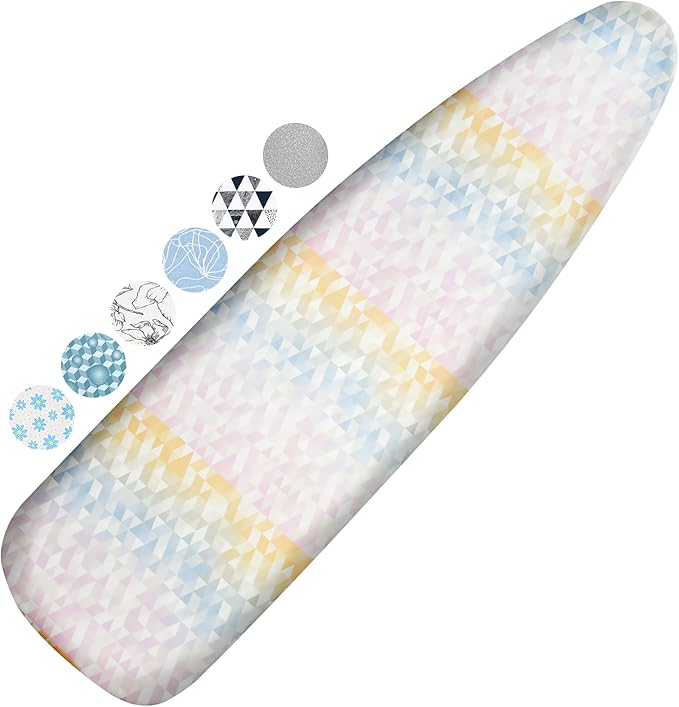 Ironing Board Cover and Pad, 15x54 Standard Size Thick Iron Padding, Scorch &