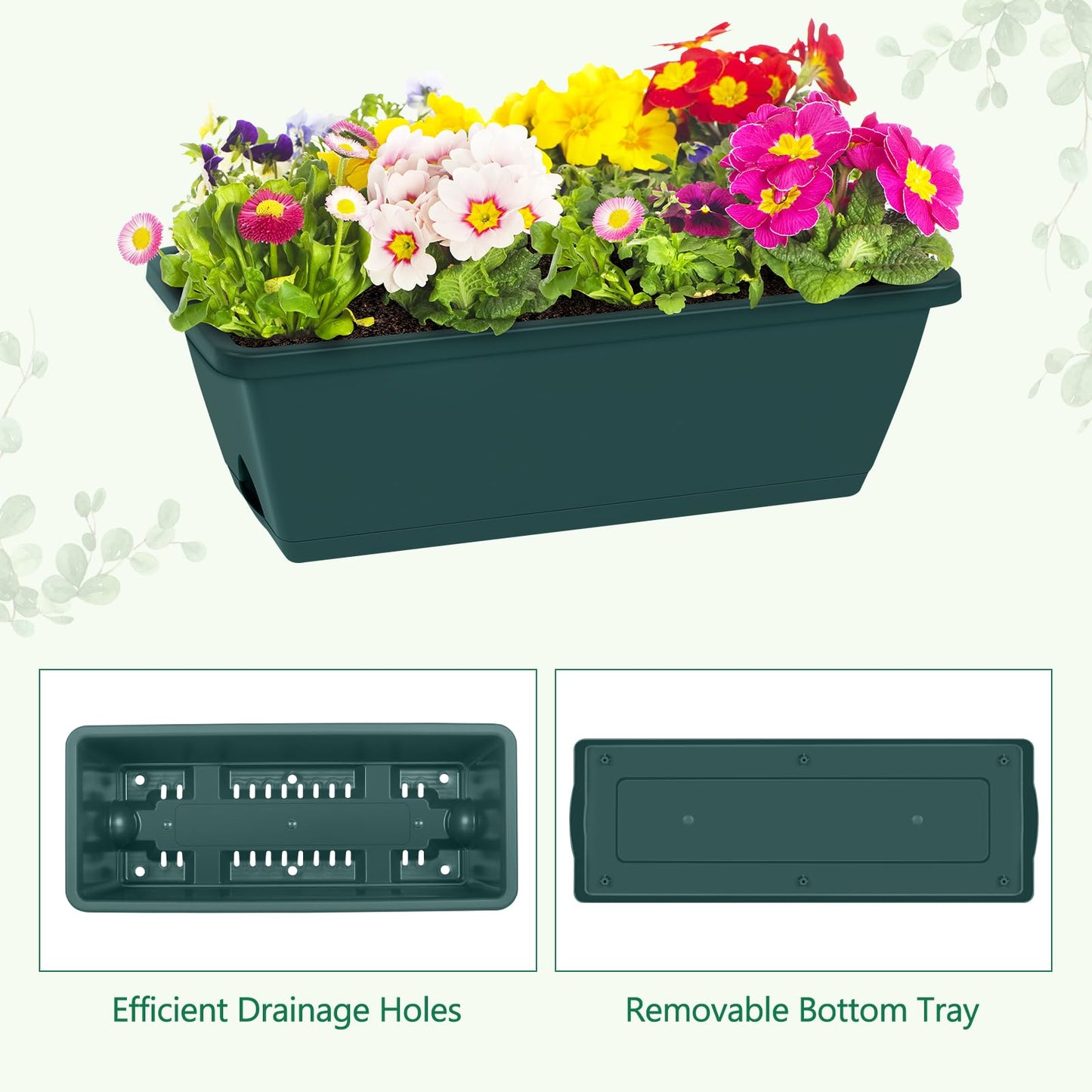 ETELI Vertical Raised Garden Beds 32.4" Tall Planter Raised Beds Boxes Outdoor Herb Garden Planter with Metal Fences Legs for Small Climbing Plant Gardening Vegetables Patio Balcony Porch, Green