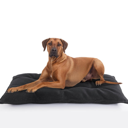 MABOZOO Indestructible Dog Bed - Chew Proof Crate Pad, Durable for Aggressive Chewers, Washable Mats for Small Puppy, Black, 17x23 in