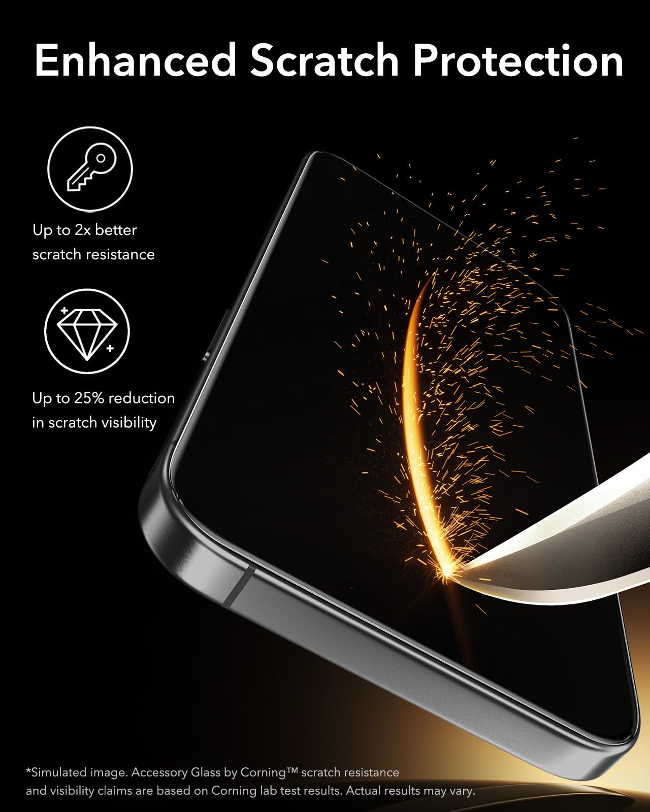 ESR Accessory Glass by Corning™ 3 Pack 9H+ Glass for iPhone 17 Pro Max Screen Protector, Military Grade Shatterproof & Durable with UltraFit Tray