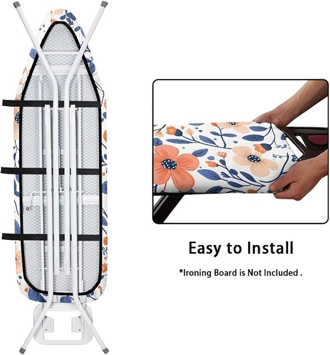 Flower Print Ironing Board Cover Universal Ironing Protector Fits Standard and