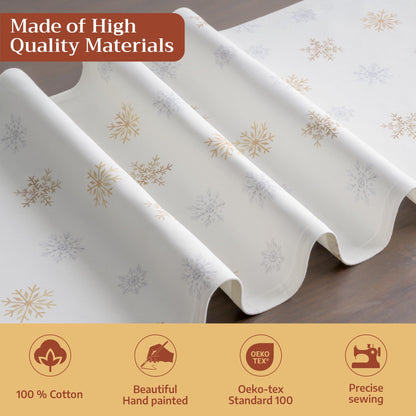 Maison d' Hermine Table Runner 100% Cotton Double Layer Table Runners 108 inches Long for Thanksgiving Christmas Decorations Home Kitchen Dining Party Wedding (Deer in The Woods, 14.5" x 108")