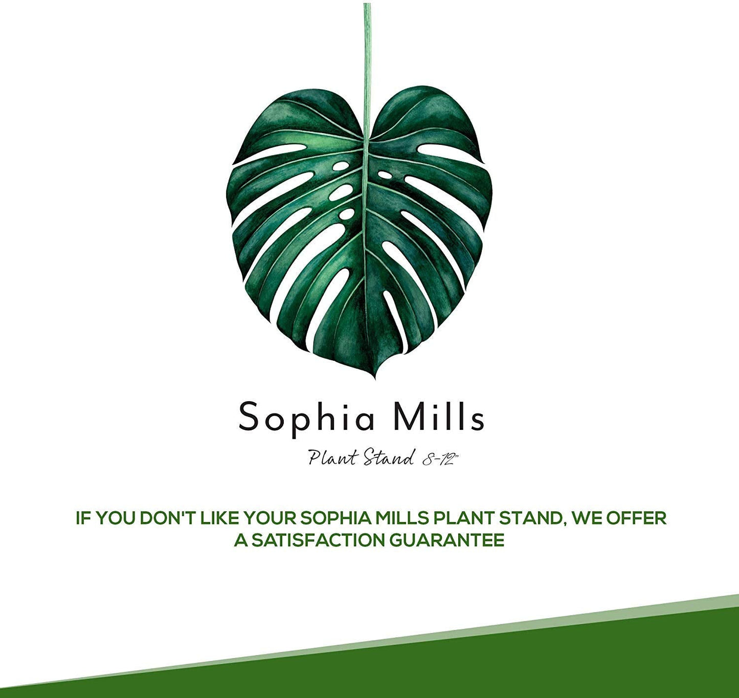 Sophia Mills Mid Century Plant Stand - Solid Wood Item Stand Handmade with Acacia - Fits Medium & Large Pots Sizes 8 to 12 inches (Not Included) (Adjustable Width: 8-12 inches, Dark Brown)