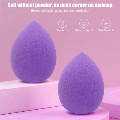 12 Pieces Professional Makeup Sponge Set,Latex Free Flawless Soft Setting Face Puffs,Multicolor Beauty Sponge Blender Cosmetic Applicator for Powder,Liquid,Facial Makeup Tools