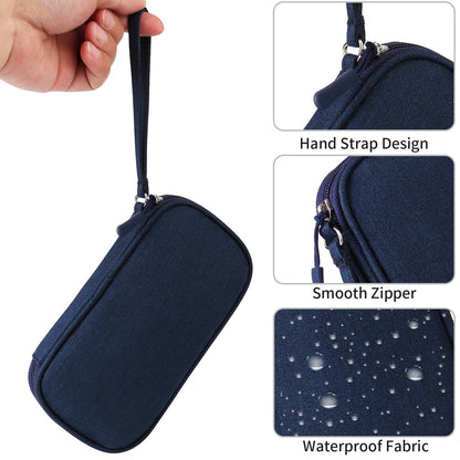 Travel Cable Organizer, Electronics Accessories Bag for Charger, Phone, Memory Card, Universal Gadget Organizer (Blue)