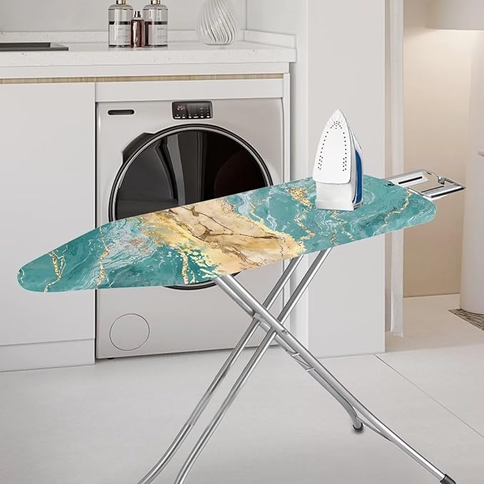 GLENLCWE Teal Marble Ironing Board Cover Modern Iron Board Cover Ironing