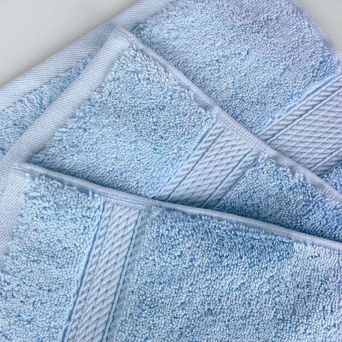 SUPERIOR Egyptian Cotton Pile Hand Towel Set of 4, Ultra Soft Luxury Towels