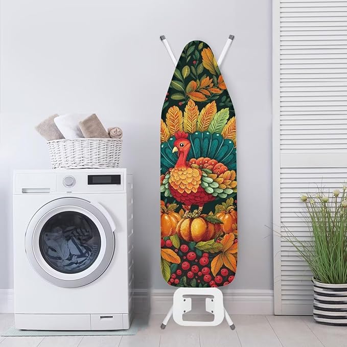 Turkey Thanksgiving Ironing Board Cover Standard Size Holiday Ironing Board Pad