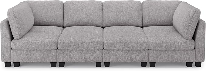 Belffin 111" Cloud Sectional Sleeper Sofa