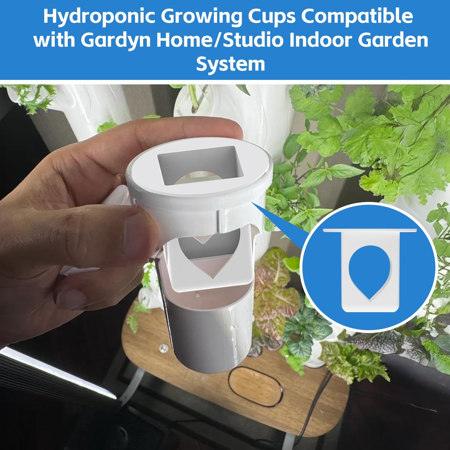 myusya Grow yCube Cups for Gardyn – Hydroponic Growing Cups, Compatible with Gardyn Home Indoor Garden System (15 Pack)