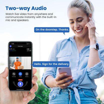 1080p Video Doorbell Camera Wireless with Chime, AI Human Detection, 2-Way Audio, FHD Live View, 2.4G WiFi, Night Vision, Cloud Storage, Battery Powered, Indoor Outdoor Surveillance (Purple)