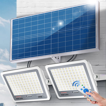 300W Solar Flood Lights Outdoor, 2-Pack 30000LM Dimmable Solar Security Lights with Remote, 3000K-7000K Color Changing, 20000mAh Battery, Dusk to Dawn, IP66 Waterproof, for Yard, Barn, Garage, Pool