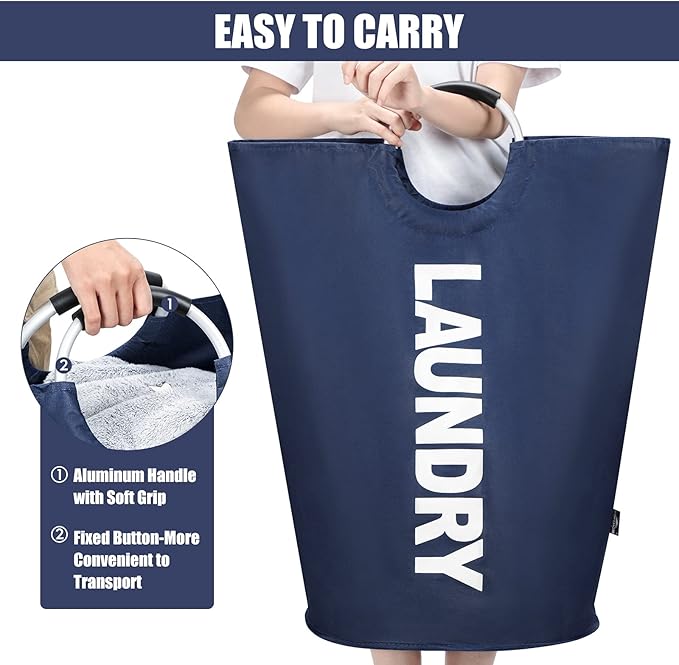 DOKEHOM 125L X-Large Collapsible Washing Laundry Basket Bag