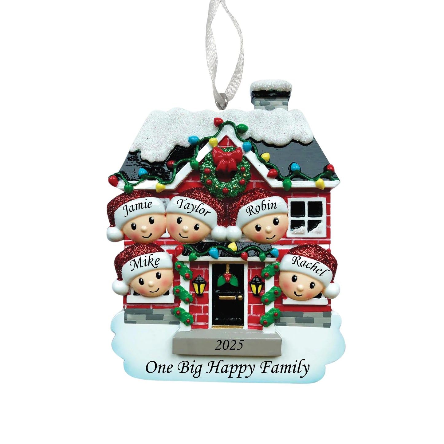 2025 Family Christmas Ornament – Personalized Ornament for Families – Custom Family Ornament – Holiday Tree Decoration Keepsake Gift (Family of 5)