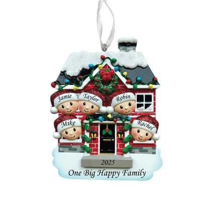 2025 Family Christmas Ornament – Personalized Ornament for Families – Custom Family Ornament – Holiday Tree Decoration Keepsake Gift (Family of 5)