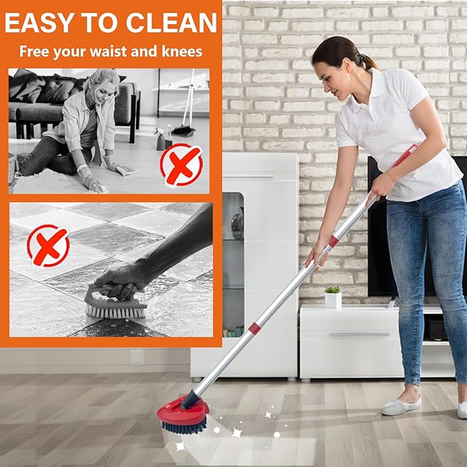 Upgraded Spin Mop Replace Scrub Mop Brush Compatible