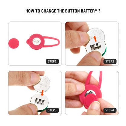 iPobie 5 Pieces Dog Safety Collar Silicone LED Flashing Light Pendant for Runners, Night Walks
