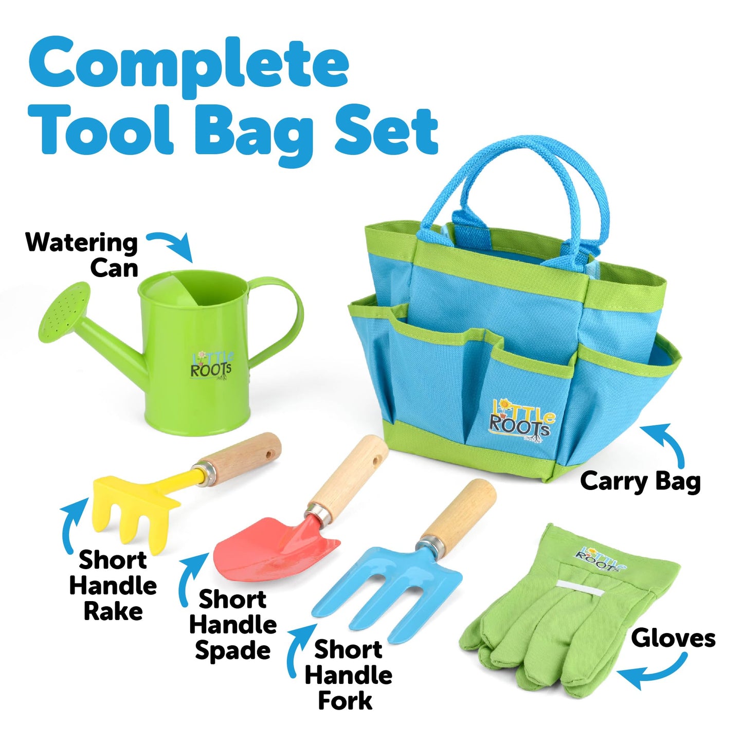 Little Roots BGG1653 Kids Tool Kit Bag, Toy Tool Box Set for Children, Multi-Colour
