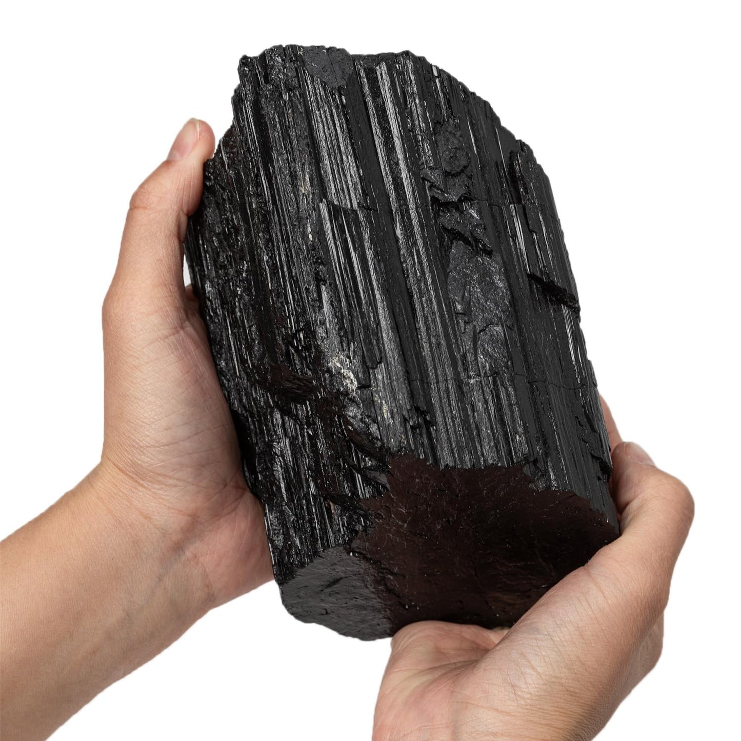 SMOHEAL Large Raw Black Tourmaline Crystal Natural Rough Stone Healing Crystals for Meditation Reiki Energy Decoration 4-6lbs