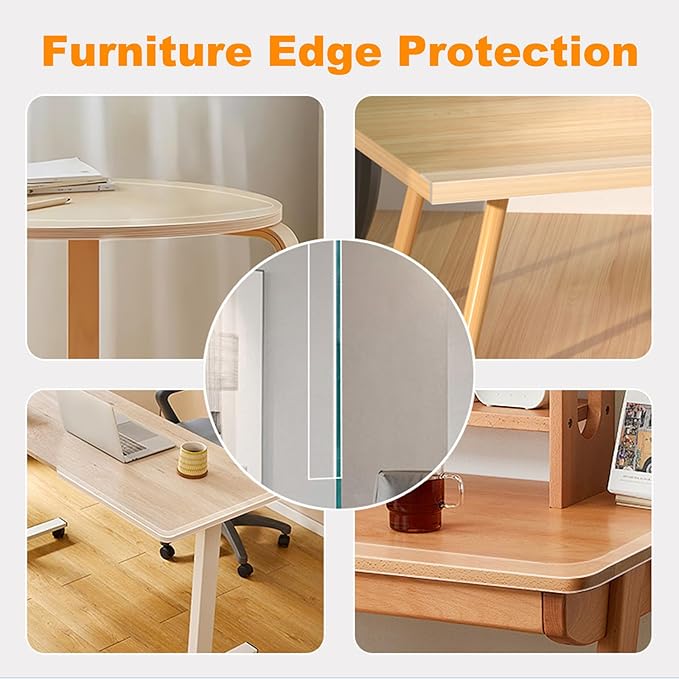 Clear Soft Corner Protectors for Furniture Strip, 0.8 in x 13.12 FT, Sharp Edge