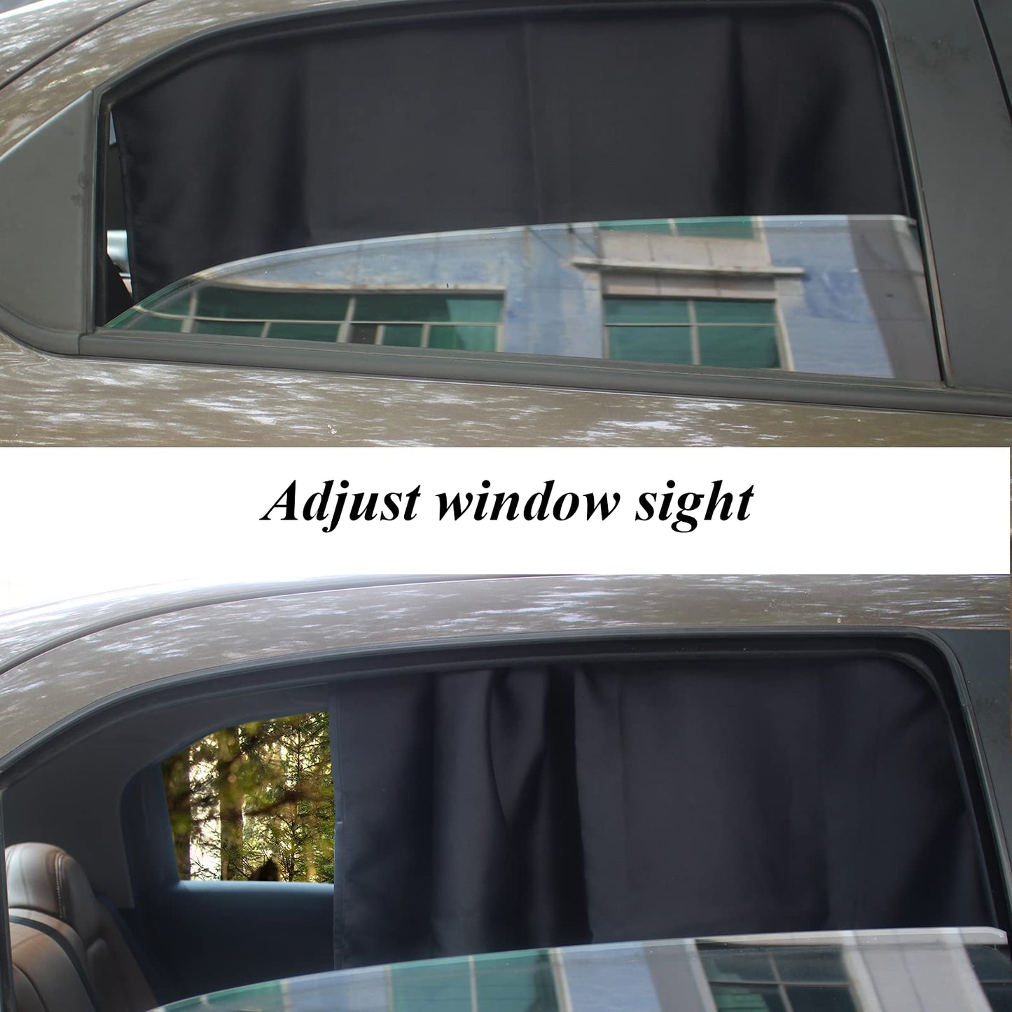 2 Pack Magnetic Car Window Shades for Baby Privacy Curtains with UV Rays Protection Car Sunshades for Blockout, Opaque, Camping, for Children/Kids/Pets/Adults