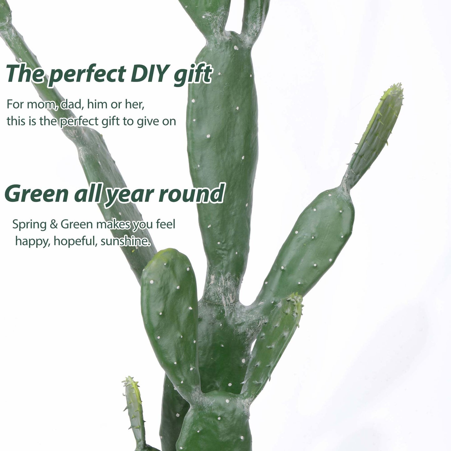 Yinleus 35Inch Artificial Cactus Faux Cacti Fake Cactus Saguaro Potted Plants for Indoor Outdoor Home Offices Store Decoration