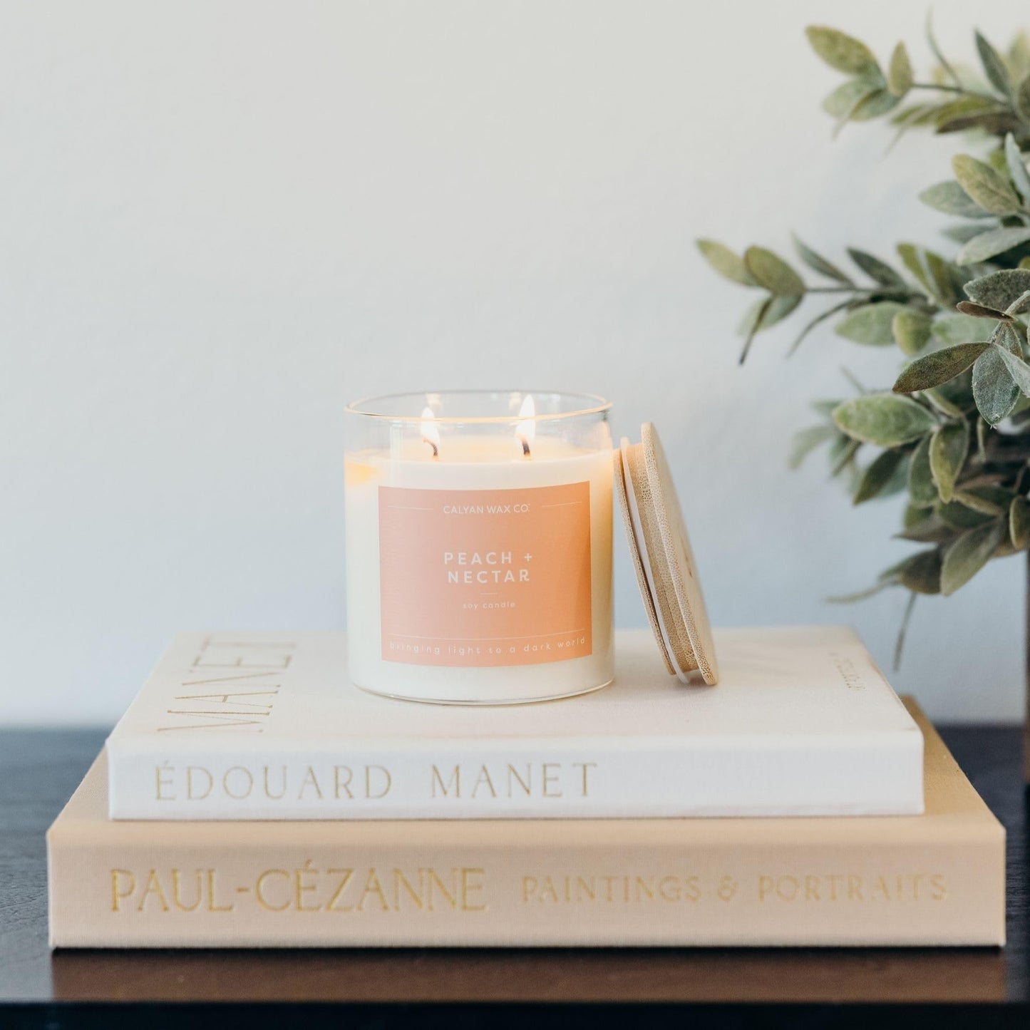 Calyan Wax Co. Peach & Nectar 2 Wick Candle