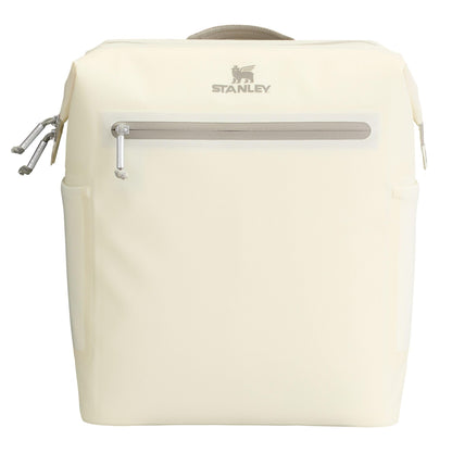 Stanley All Day Madeleine Midi Backpack Soft Cooler 14.8 Quarts | 20 Can Cooler with Handle and Shoulder Straps | Stays Cold for a Day | Insulated Travel Bag with Zipper | BPA-Free | Cream
