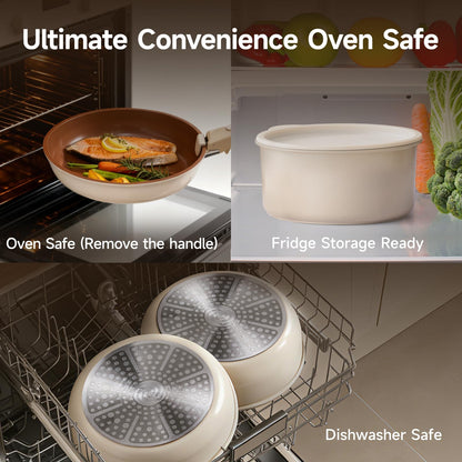 Portable Charcoal Grill and Pots & Pans Cookware Bundle - Compact Outdoor Cooking Set for Camping, Picnics, and Tailgating