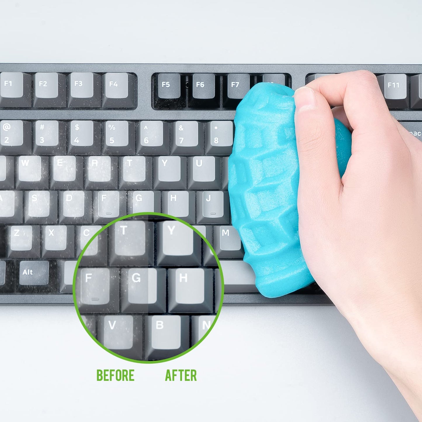 CLICK CLEAN Keyboard Cleaning Gel, 7oz Universal Cleaning Gel for Keyboards Electronics Cleaner Dust Cleaning for Car, Laptop, Keyboard, Air Vents