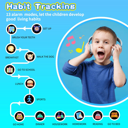 Cosjoype Upgrade Kids Smart Watch for Kids with 39 Puzzle Games HD Camera Video MP3 Player Habit Tracking Pedometer Flashlight 12/24 hr Kid Watches Gift for 4-12 Year Old Boys Toys for Kid