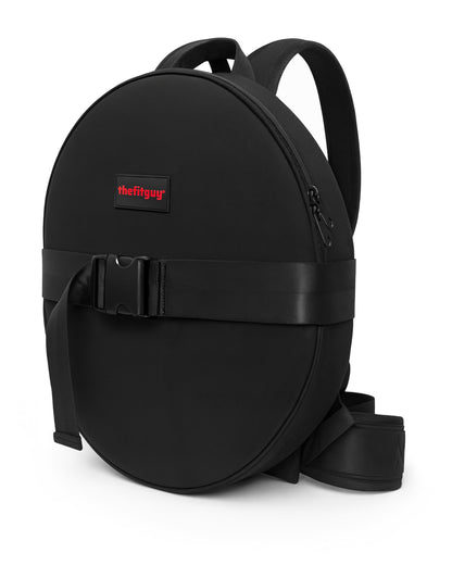 THEFITGUY Weighted Backpack for Gym Weight Plate - for Pushups, Calf Raises, Squats, Wear on Back or Front, Fits Up to 17.5” Diameter, 2.5” Thick Plate, Padded Straps & Secure Buckles - For Home & Gym