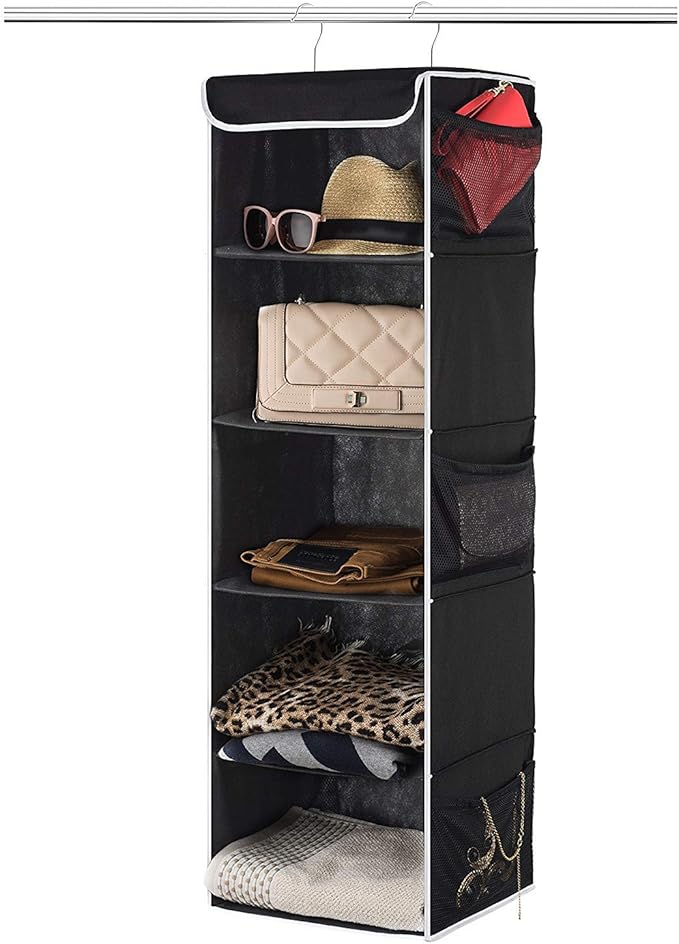 ZOBER Hanging Closet Organizer, 5-Shelf