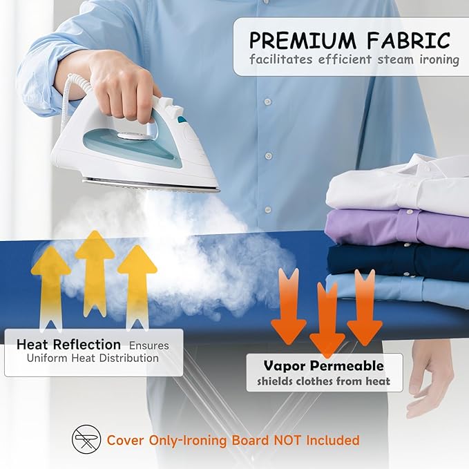 Ironing Board Cover, Full Size Scorch Resistant Padding, Silicone Coating