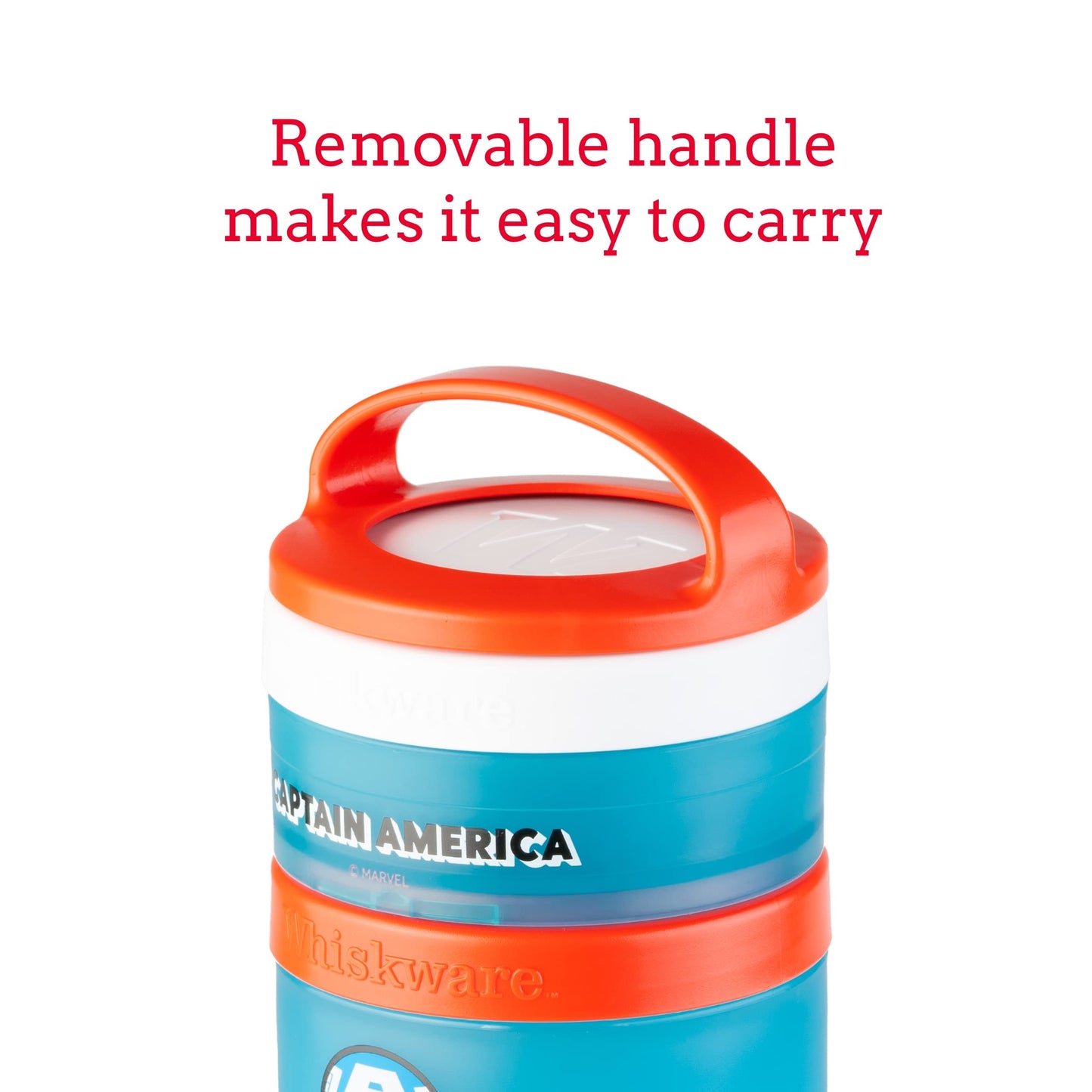 Whiskware Marvel Stackable Snack Containers for Babies, Kids, and Toddlers, 3 Stackable Snack Cups for School or Travel, Formula Friendly, Cupholder Friendly, Spider-Man