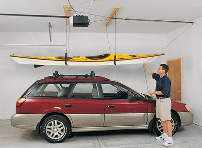 Suspenz Ceiling Hoist Overhead Storage | Garage Pulley System | Kayak Canoe SUP Cargo Box | Multiple Sizes